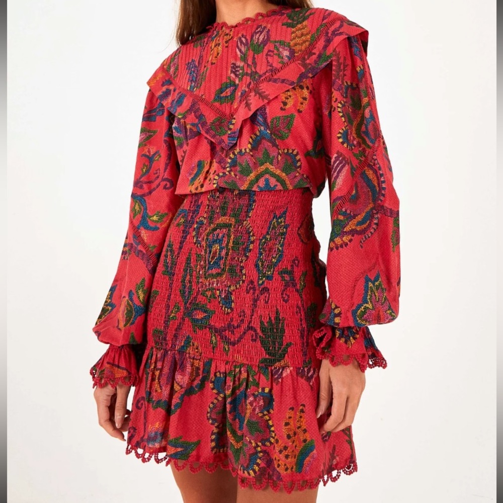 Farm Rio Tapestry Mini Dress - Picture 3 of 14